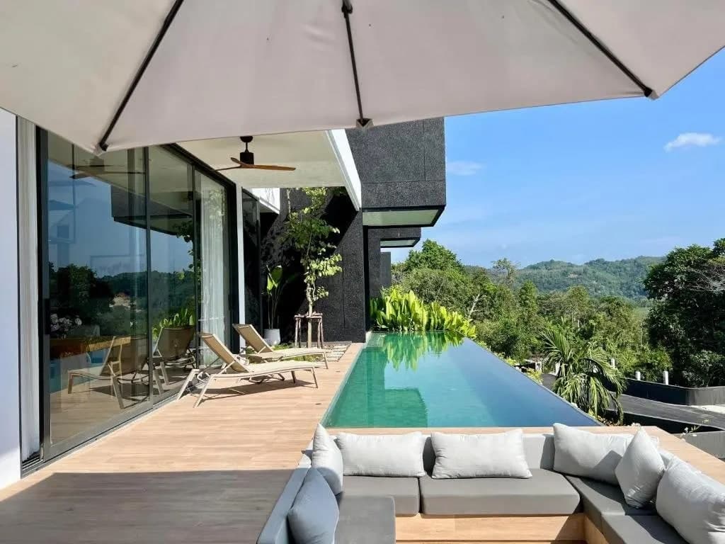 Private terrace and pool